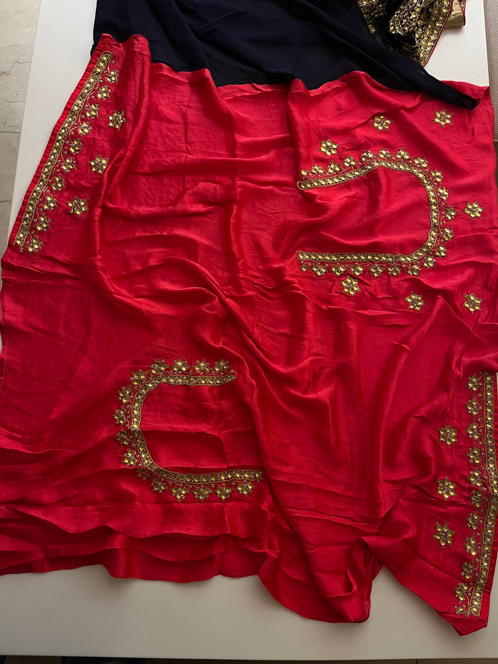 Dark Navy Georgette Saree