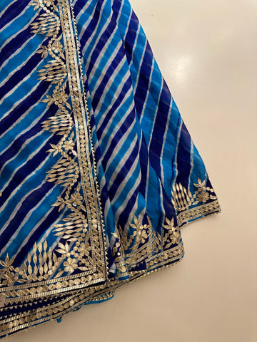 Lehriya Neelam Saree