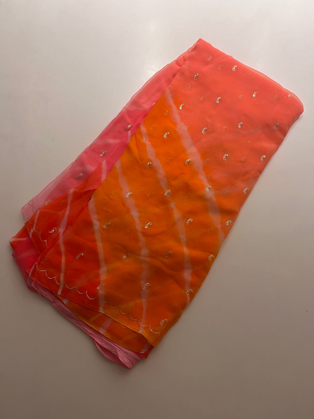 Leheriya In Pure Chiffon saree