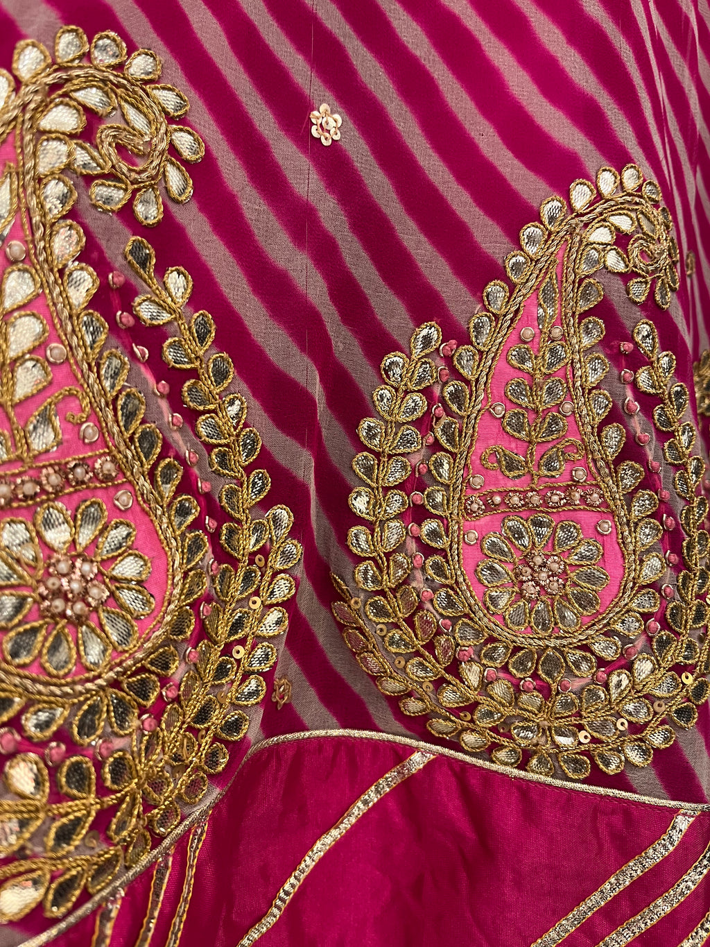 Pink Leheriya Kurti