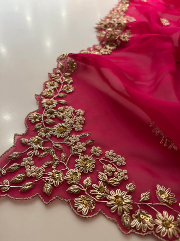 Raani pure Organza Saree