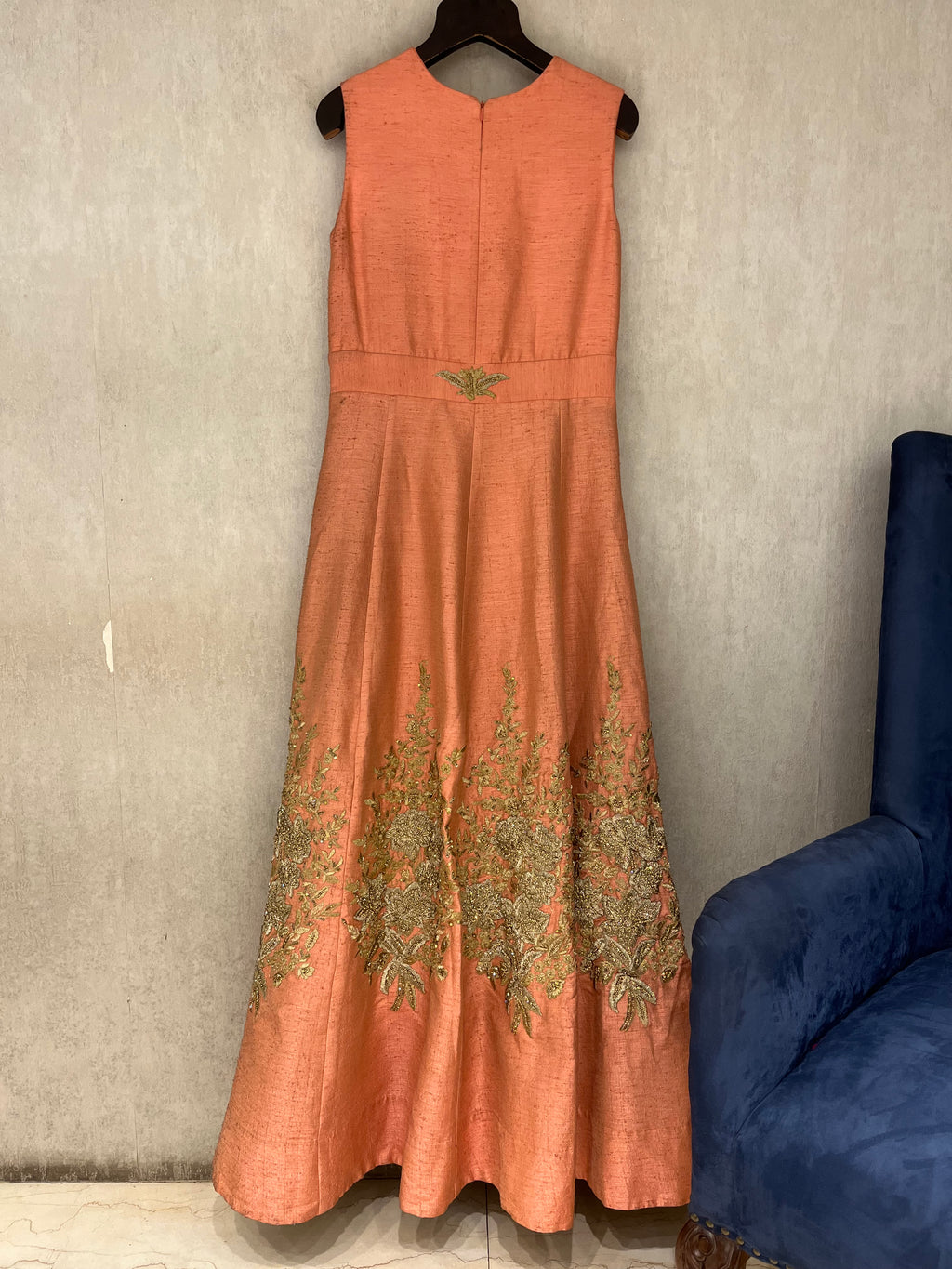 Peach Silk Gown