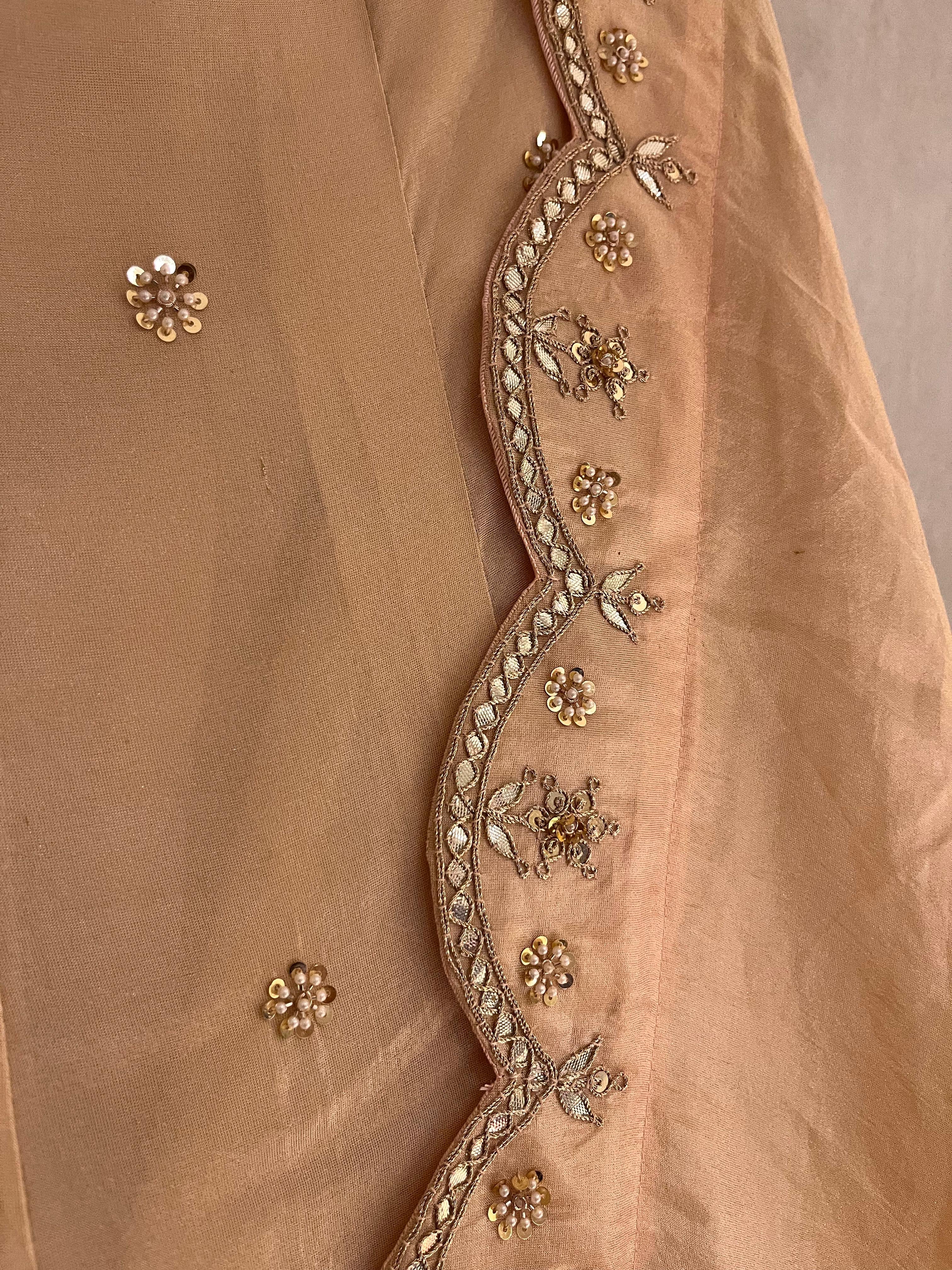 Peach Gotta Patti Lehenga Set