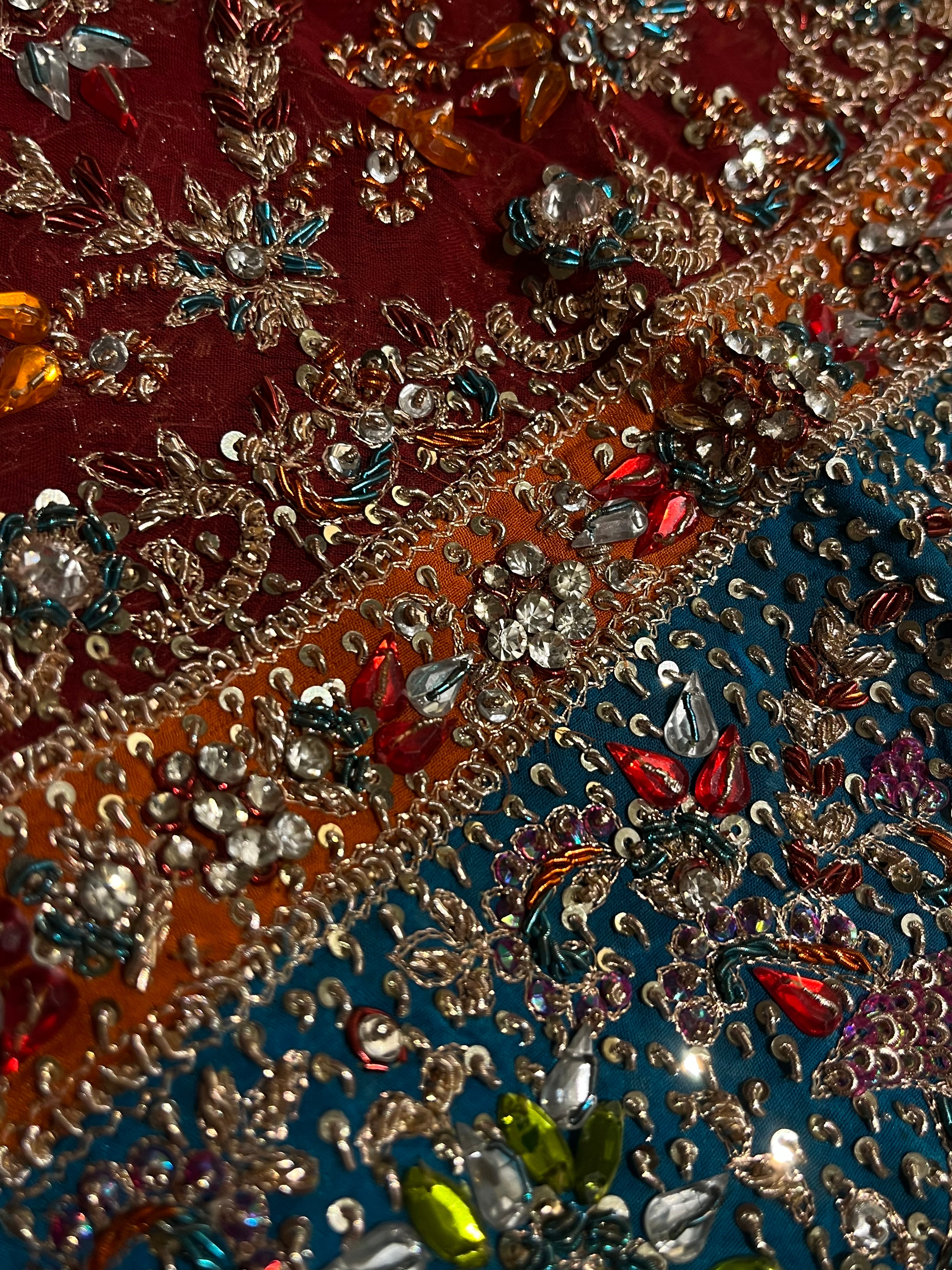 Beautiful Deep Red bridal lehenga set