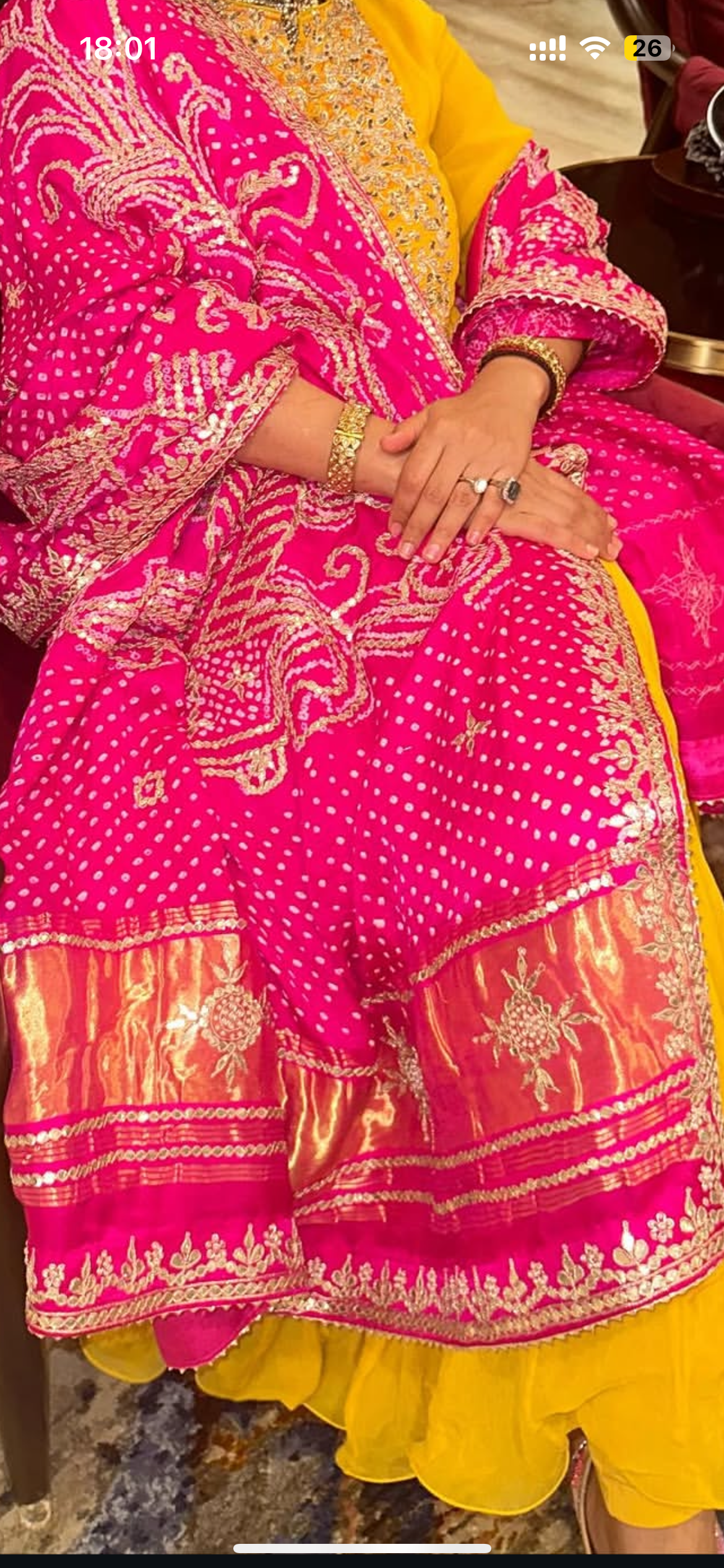 Prettiest handwork bhandej dupatta