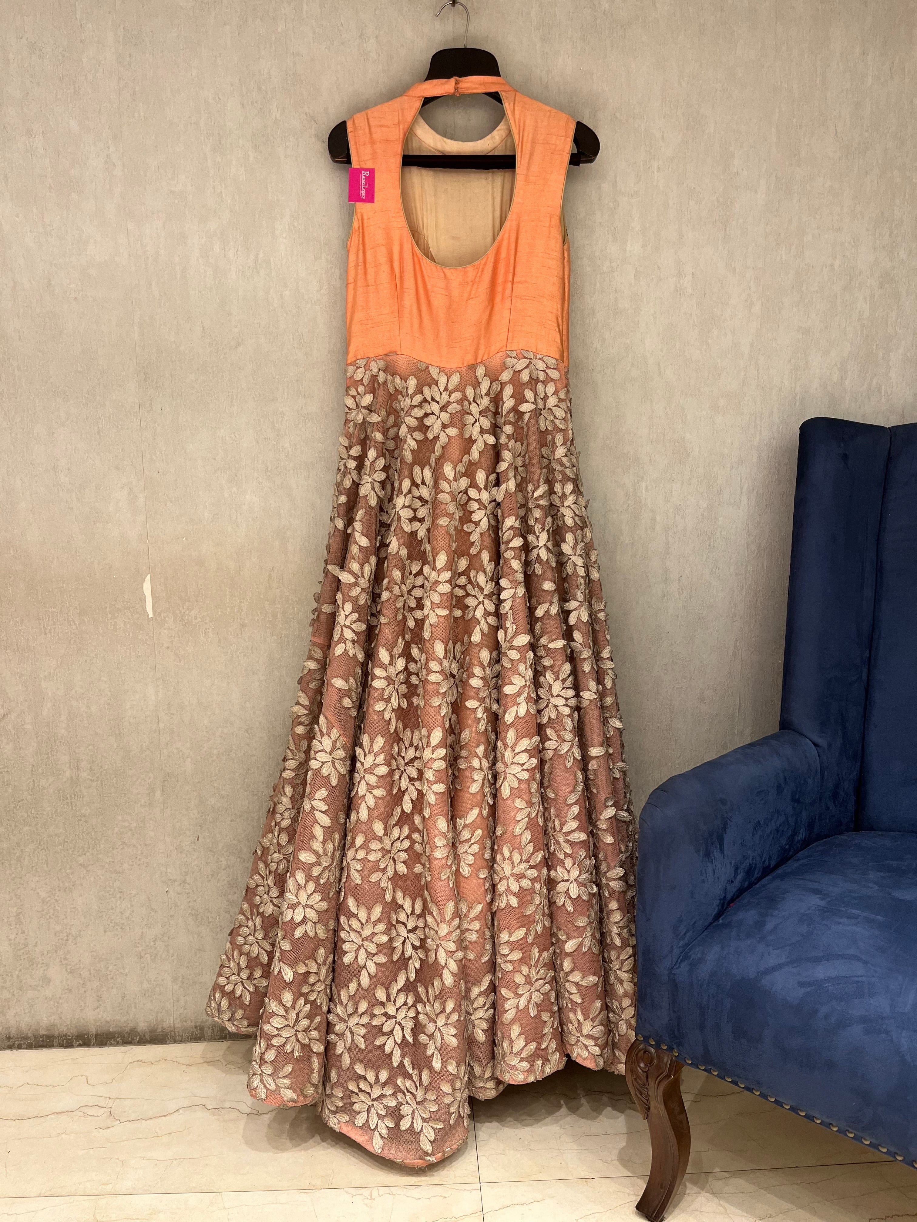 Floral Peach Gown