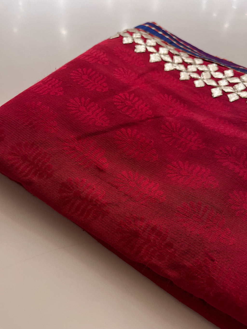 traditional kaccha gotta handwork saree