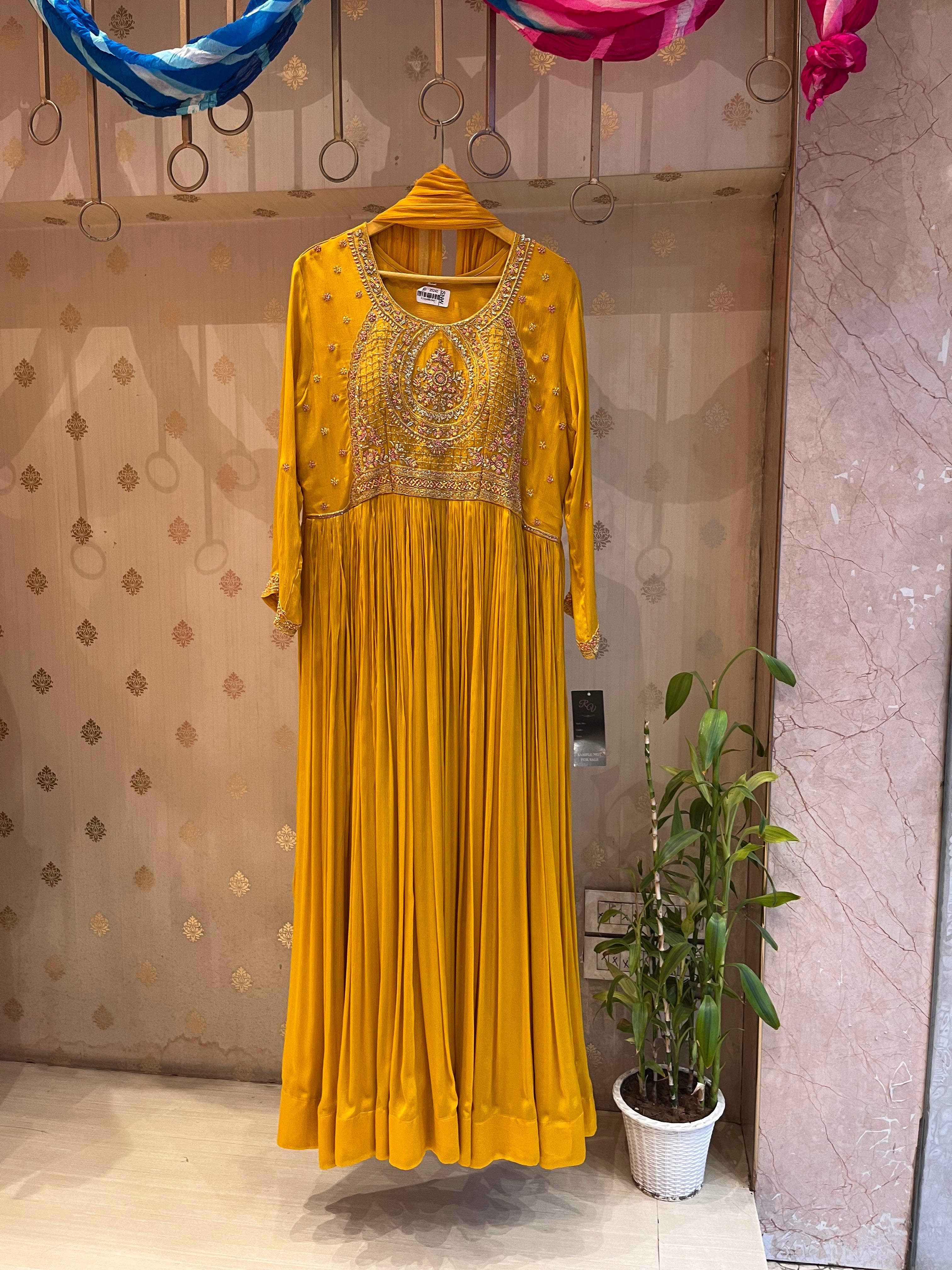 Mustard Yellow Anarkali