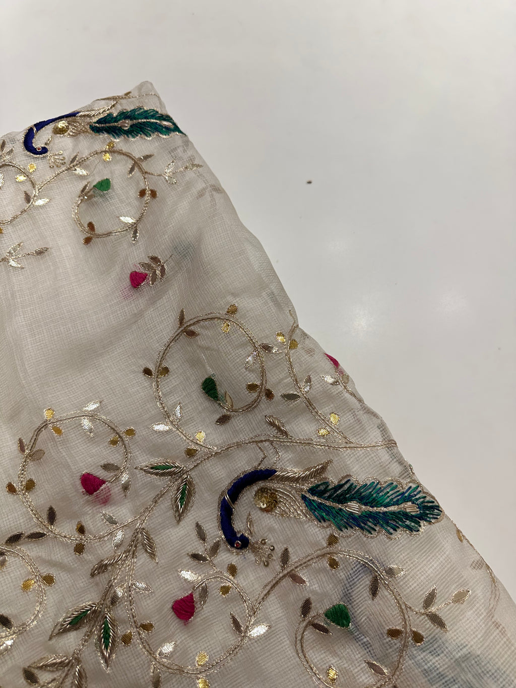 Pure Kota silk Ivory saree