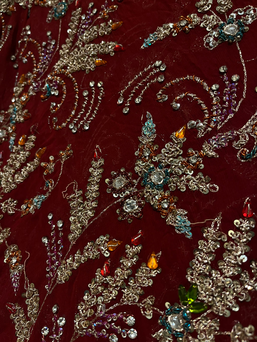 Beautiful Deep Red bridal lehenga set