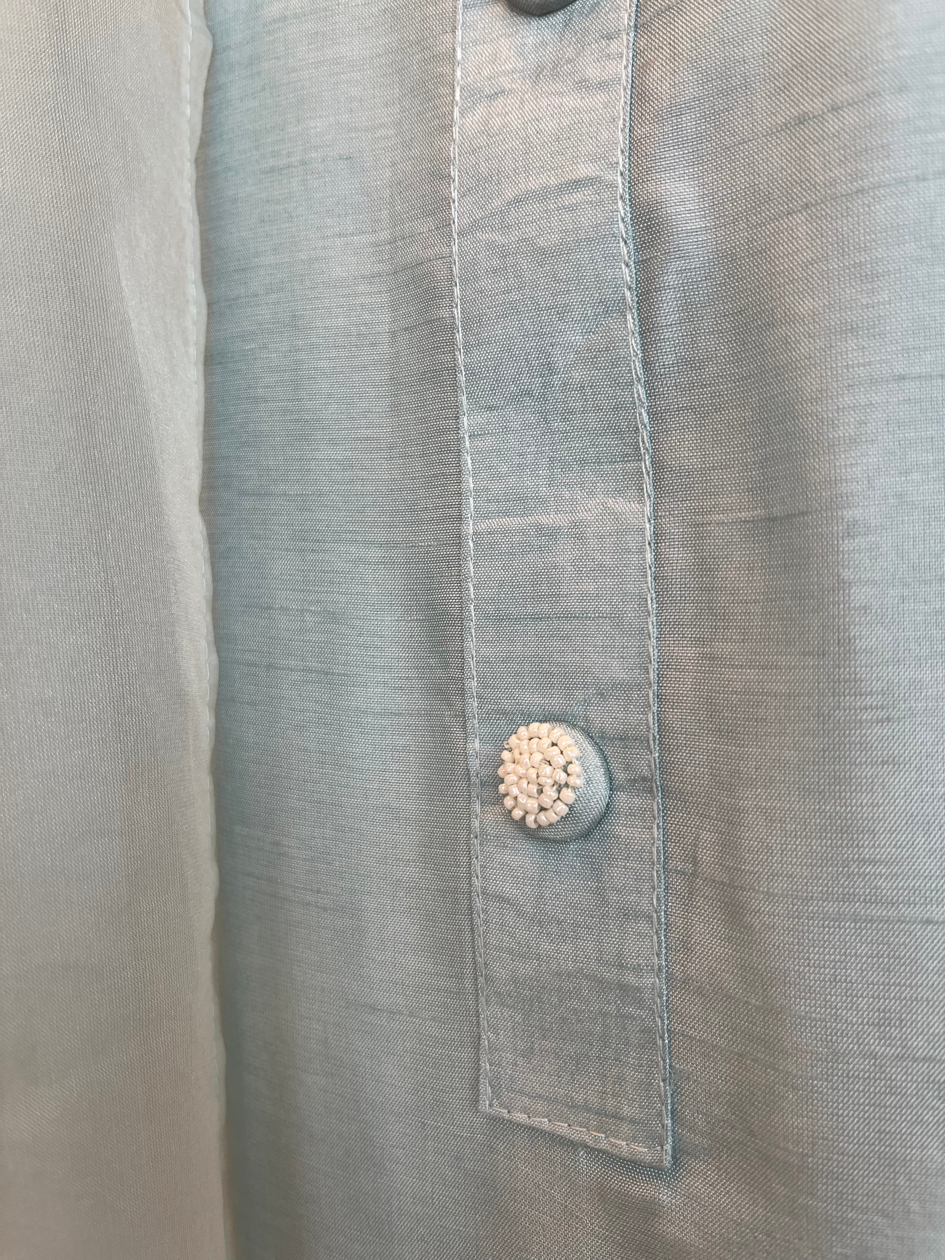 Sky Blue Silk Suit