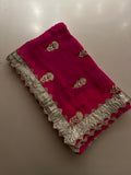 Hot Pink Georgette Saree