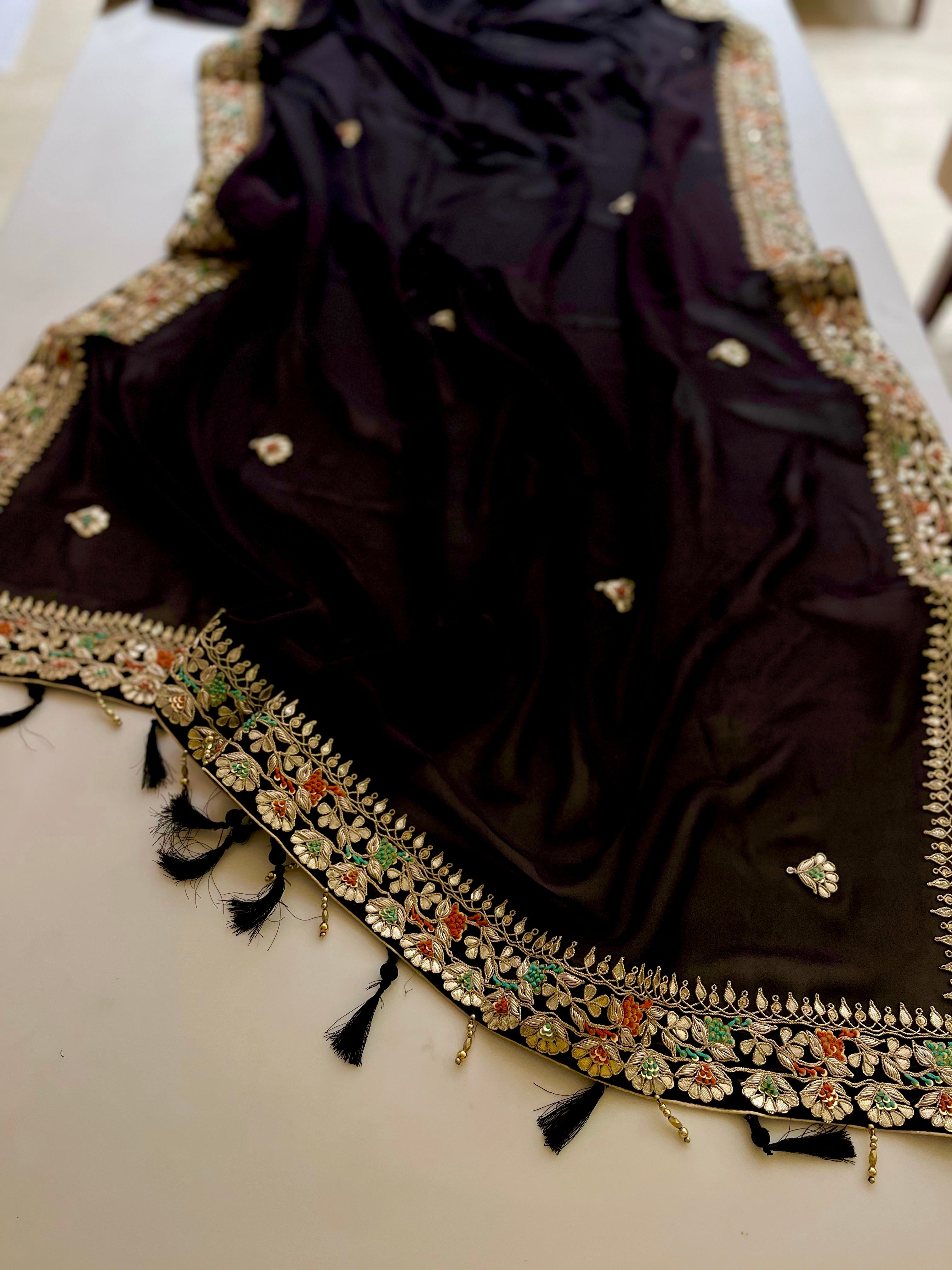 Black Organza Saree