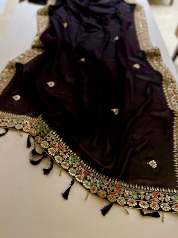 Black Organza Saree