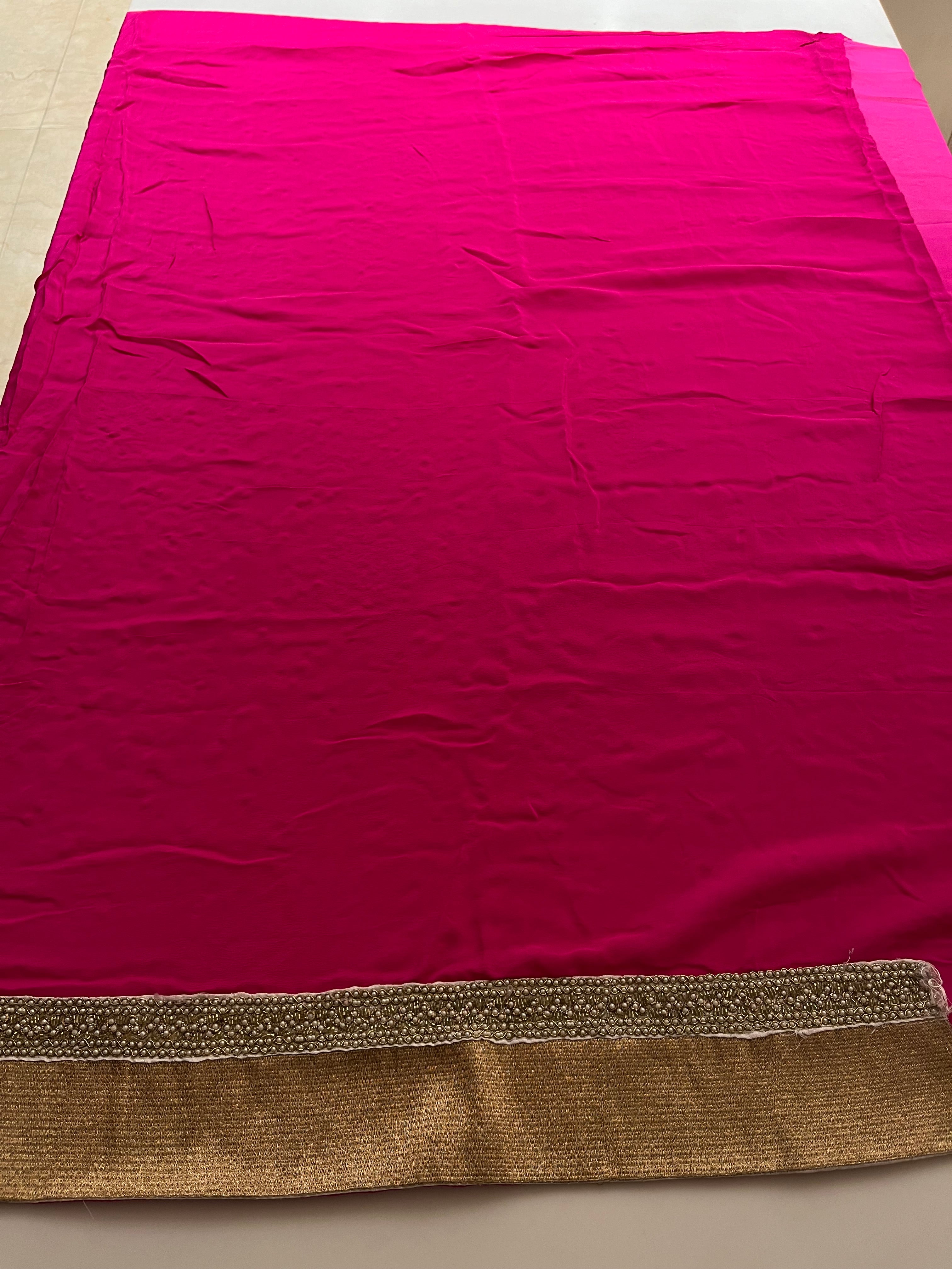 Magenta Ombré Saree