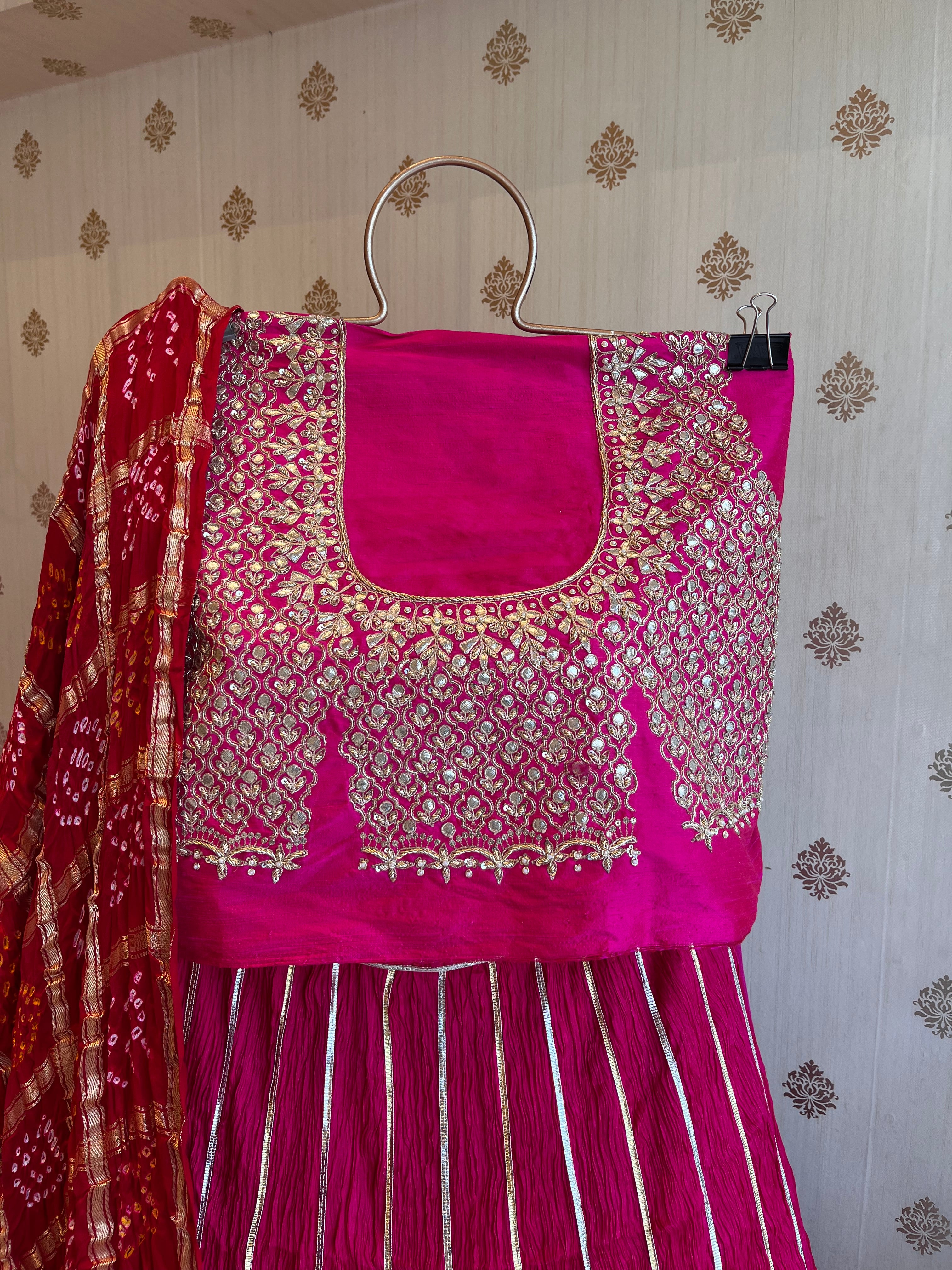 Raani crushed lehenga set
