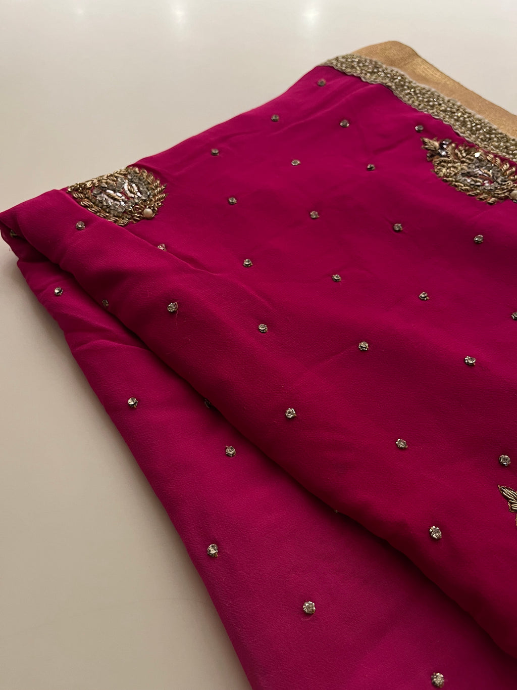 Magenta Ombré Saree