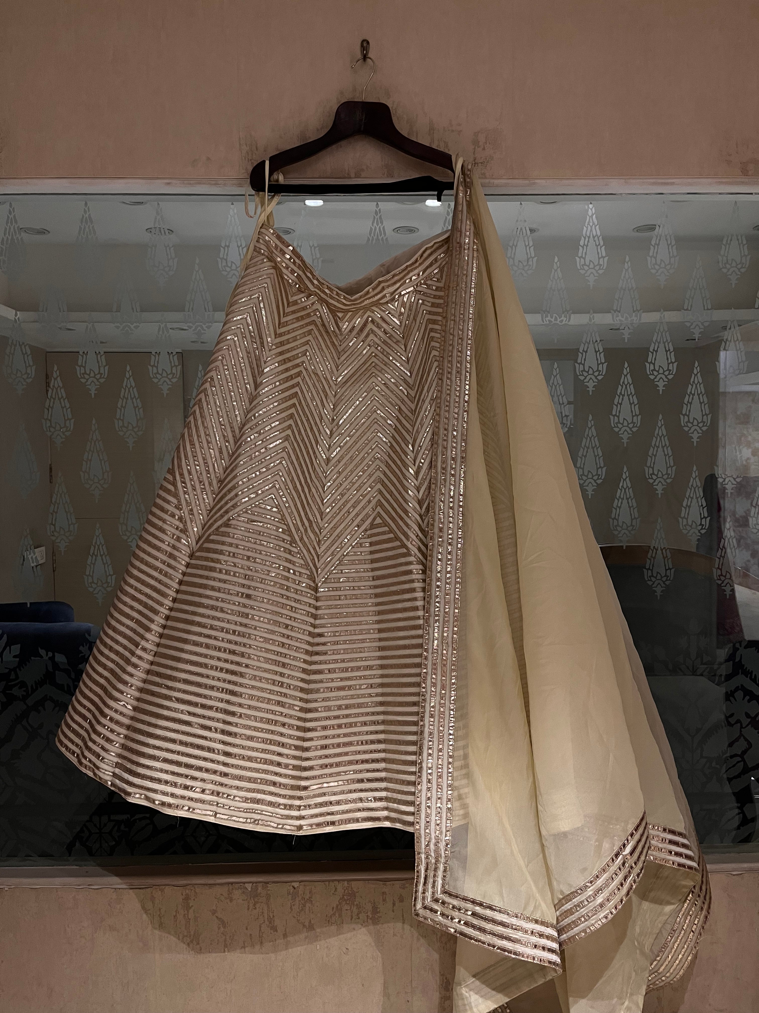 Leher Organza lehenga set