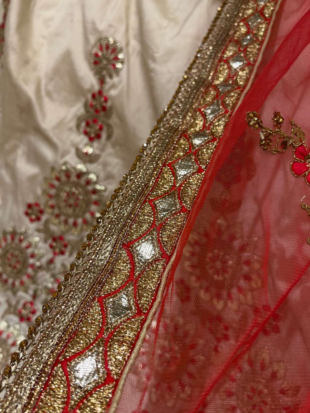 Crème Silk Lehenga
