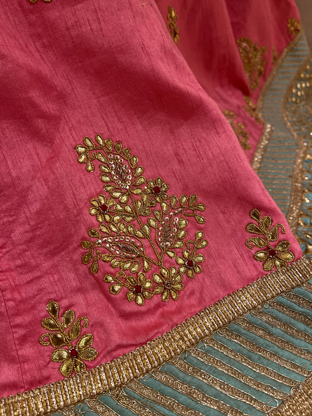 Raw Silk Lehenga Set