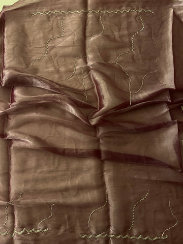 Mauve Gloss Tissue saree