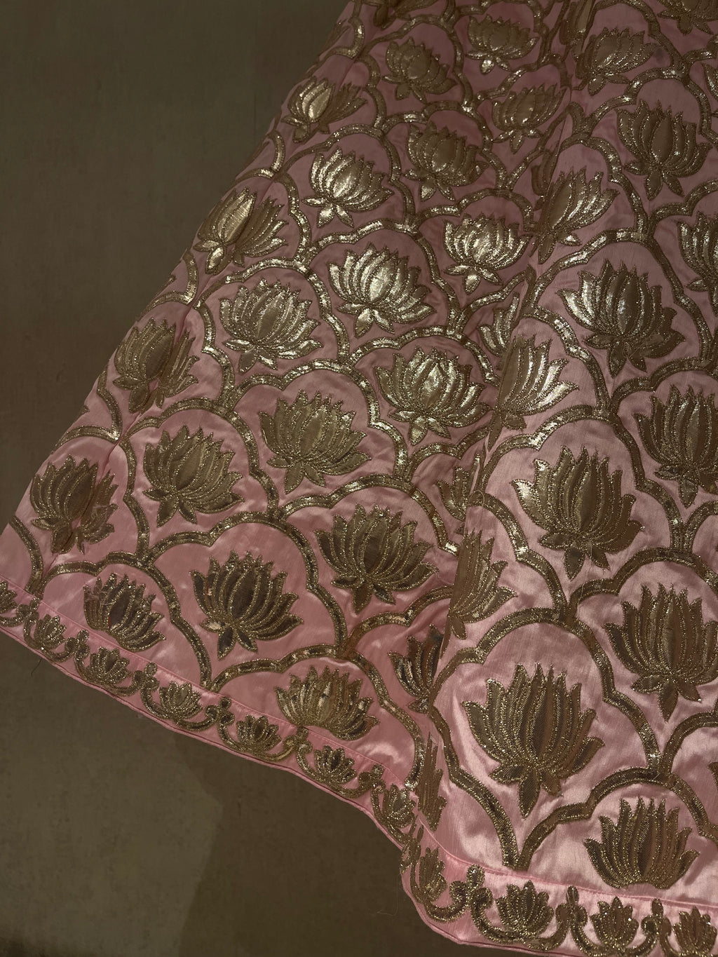 Pastel Pink Lotus Lehenga Set