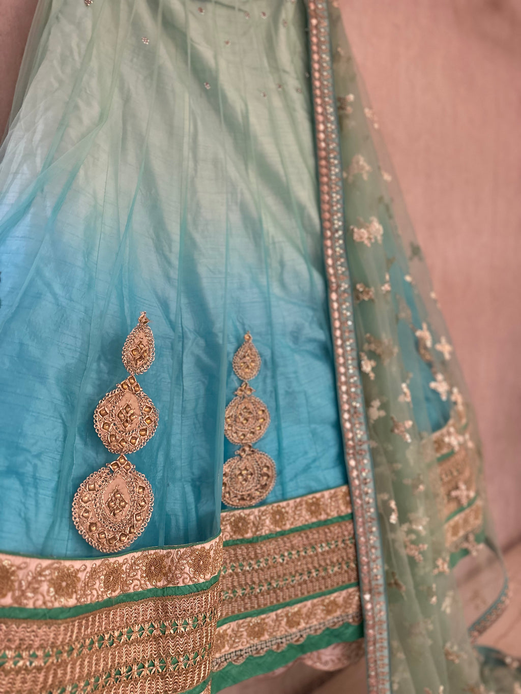 Handwork Danka Lehenga