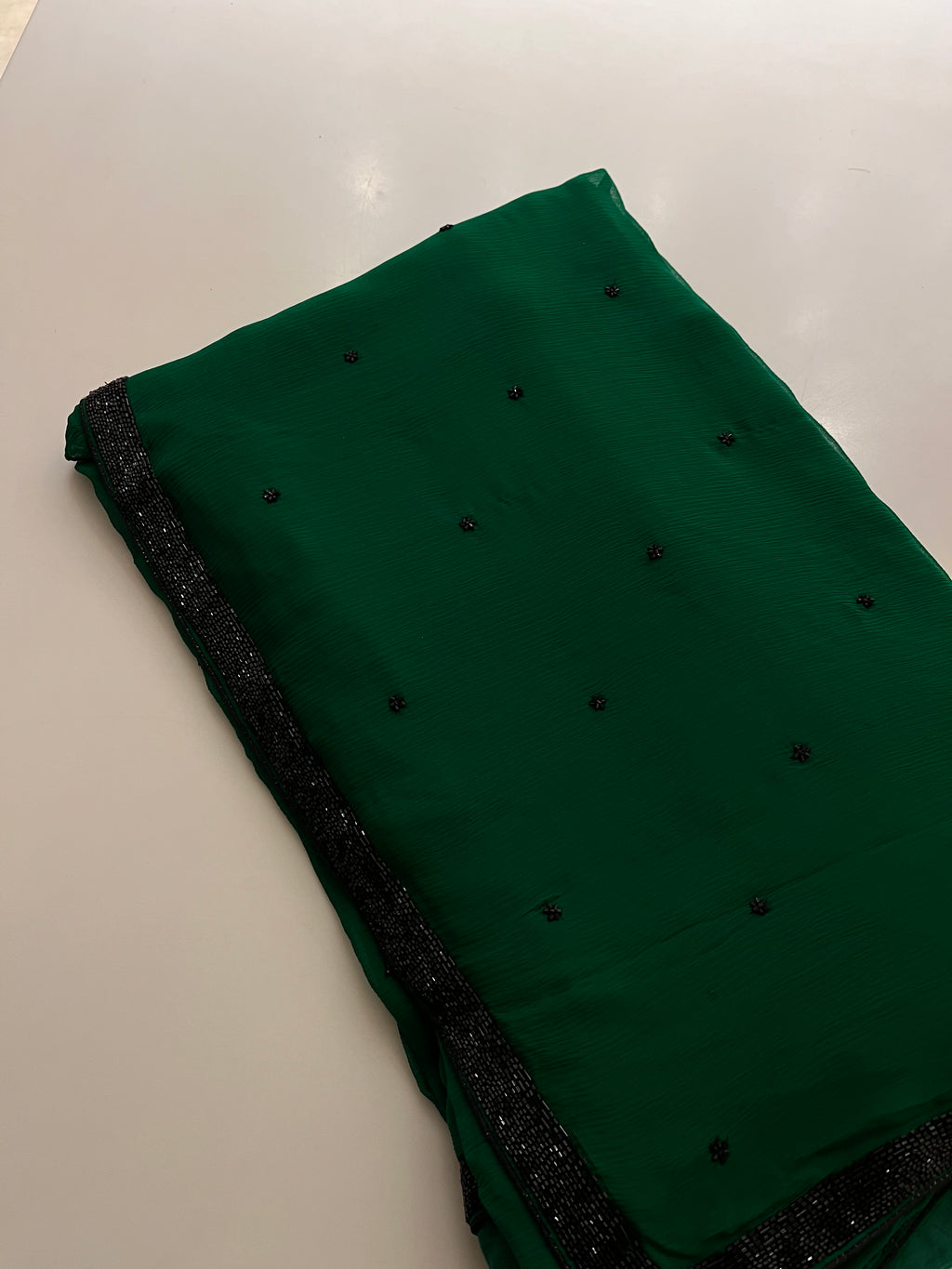 forest green Cocktail saree