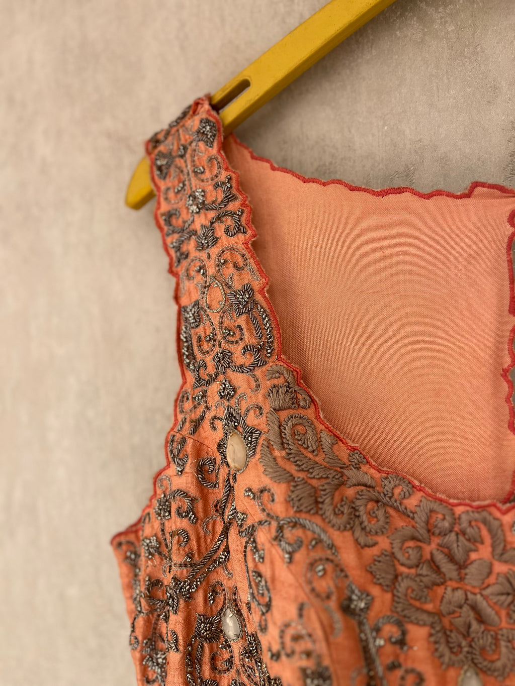 Peach Corset Gown