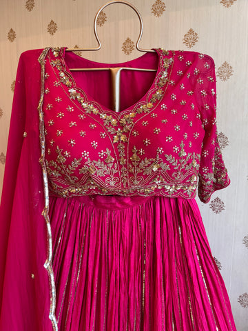Raani Crushed lehenga set