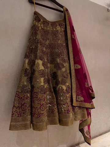 Designer Antique zardozi lehenga set