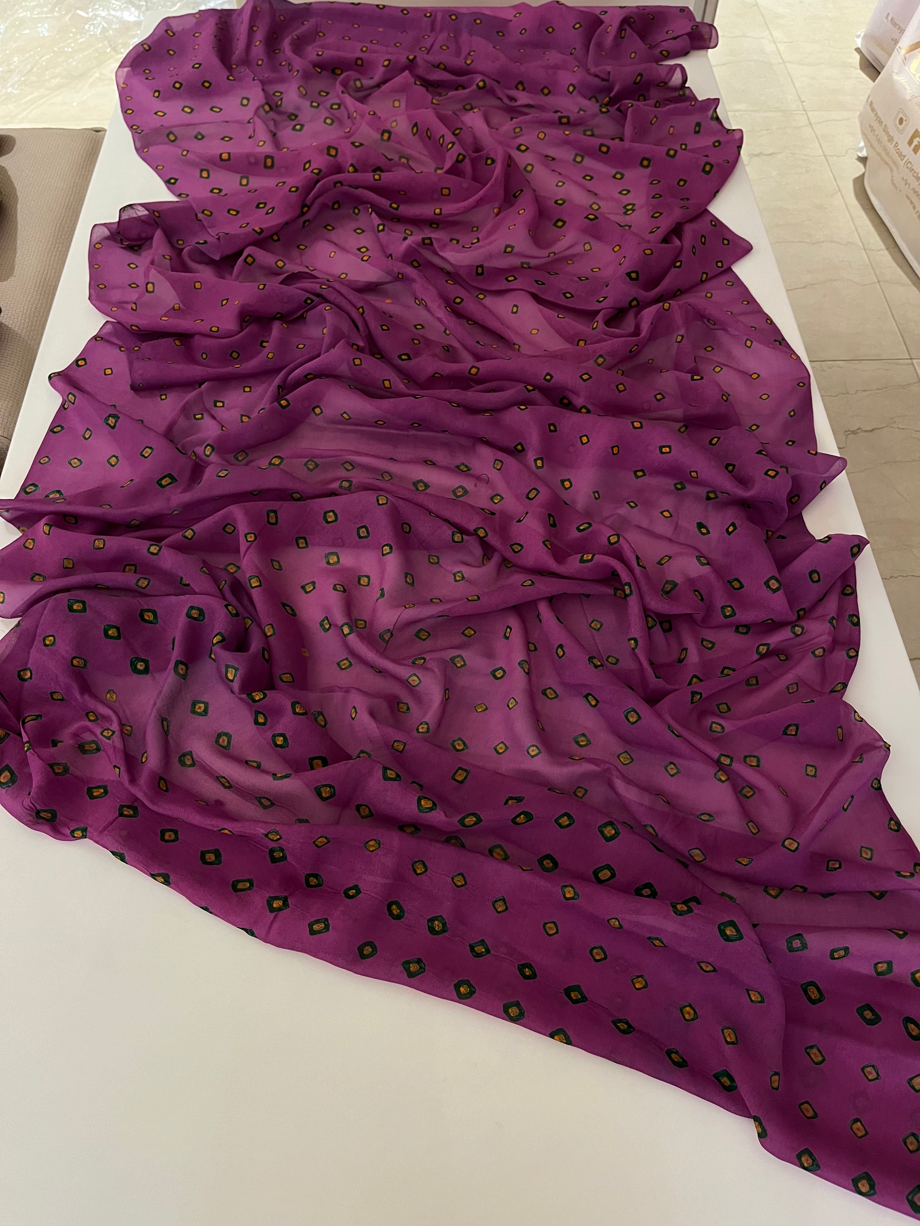 magenta Bandej saree