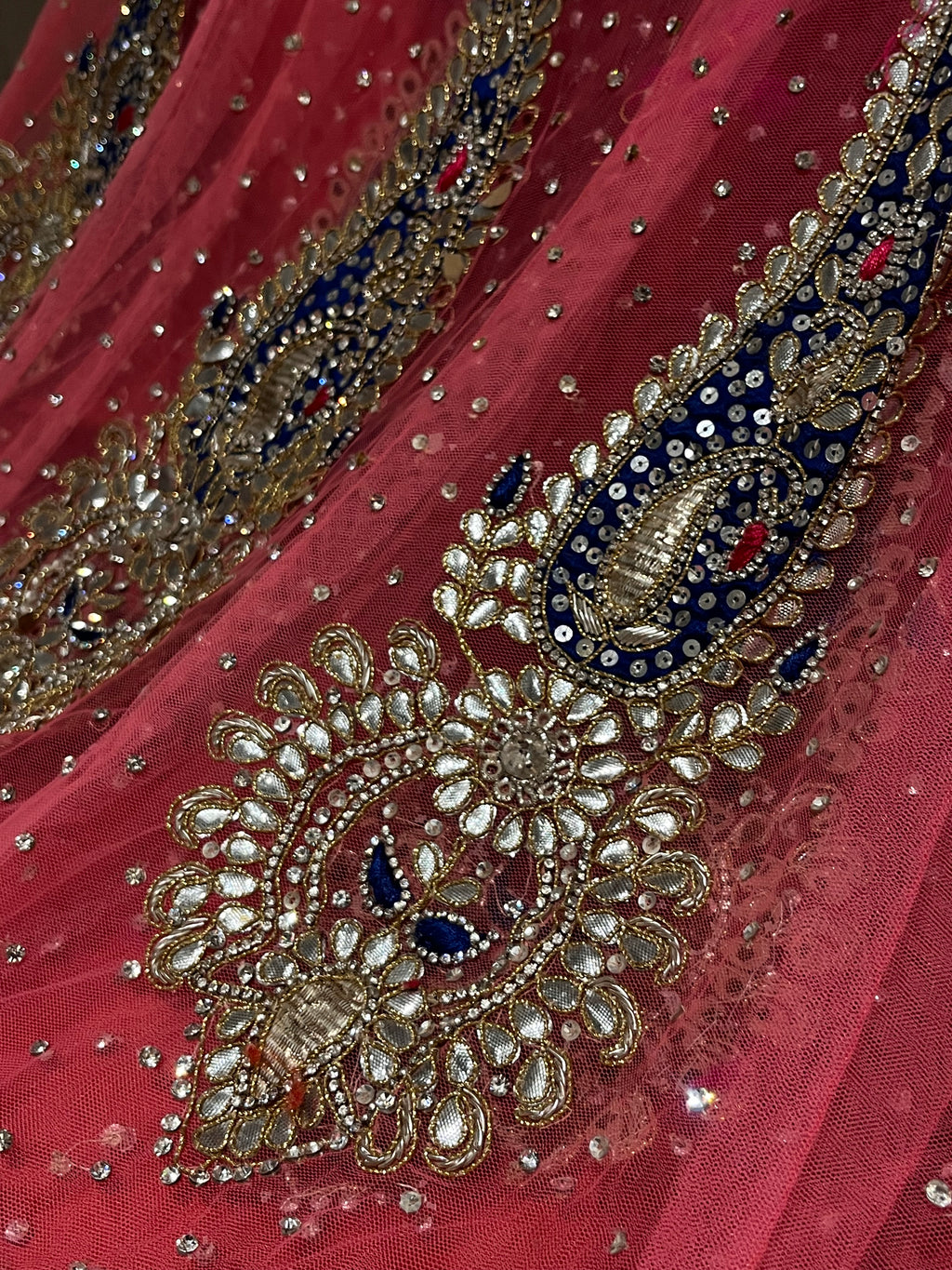 Rajputana Style Net Lehenga Set