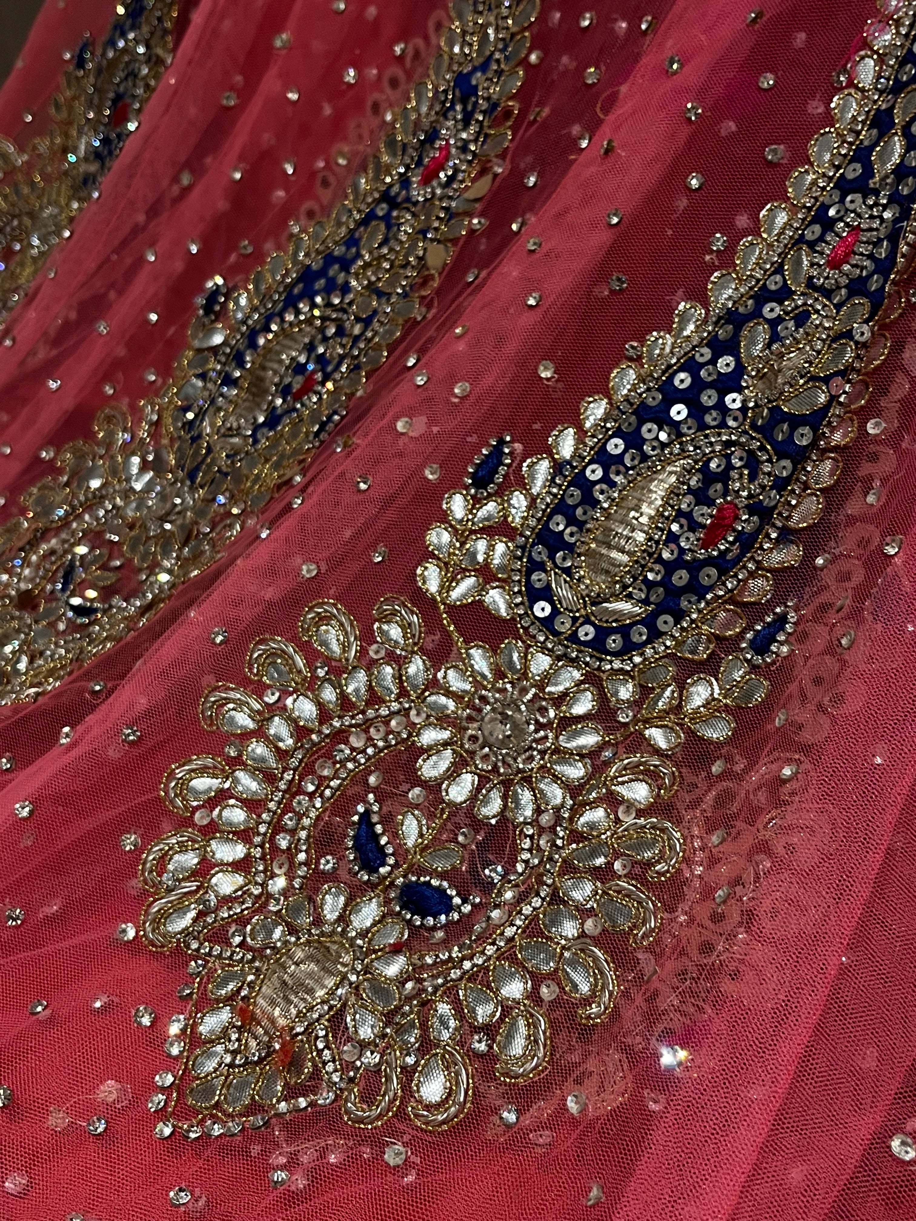 Rajputana Style Net Lehenga Set