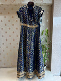 Midnight Blue Banarasi Angrakha