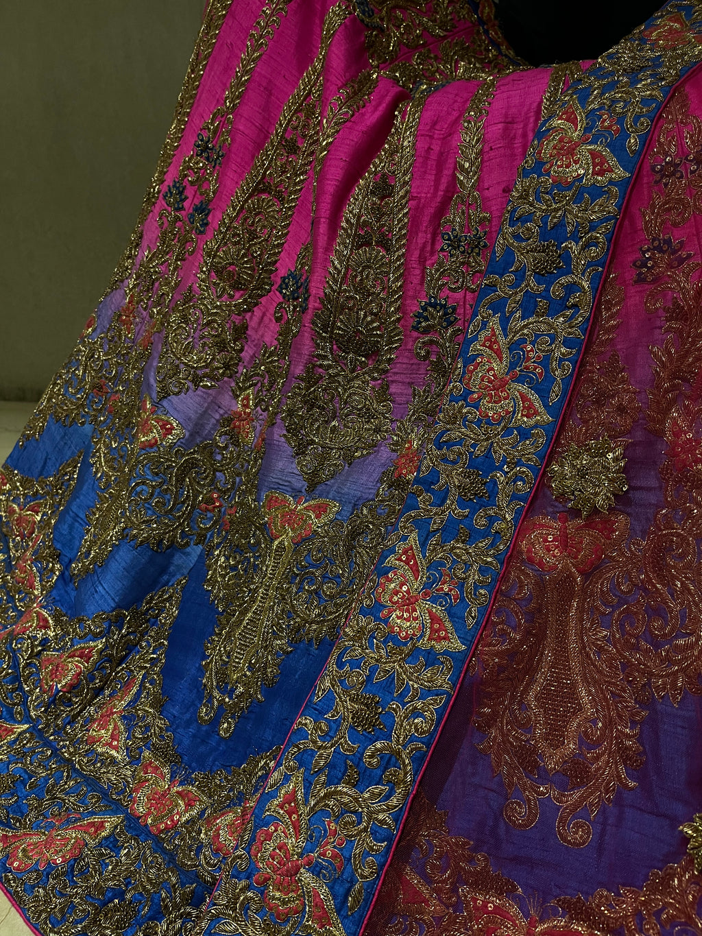 Pink Blue Ombré Lehenga Set
