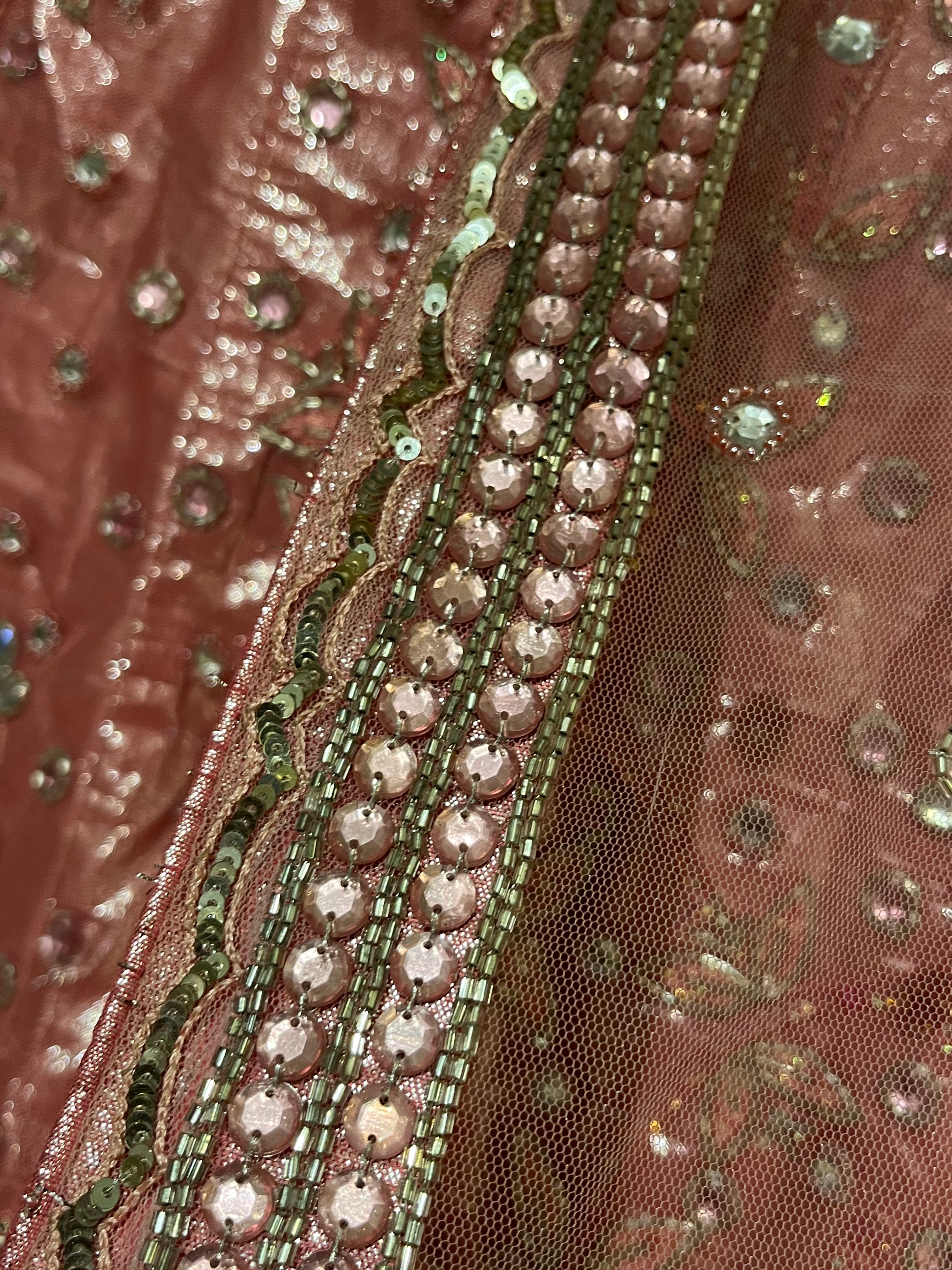 Shimmer Pink Glam Lehenga Set