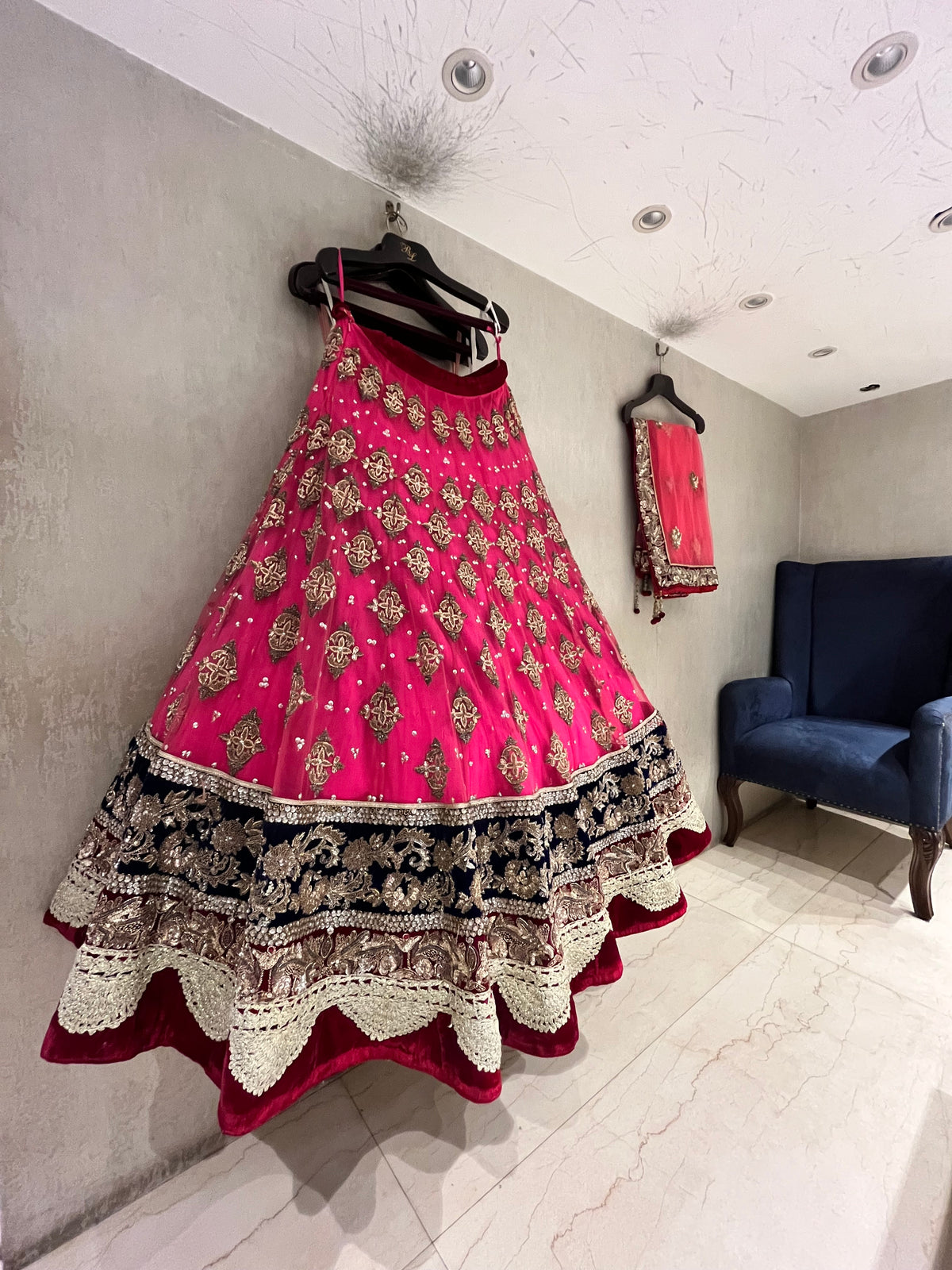 beautiful pink heavy net lehenga set