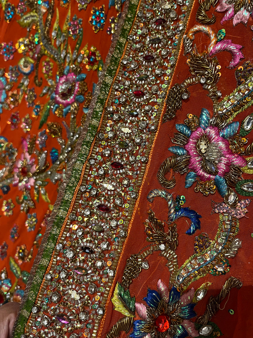 Designer Rust Orange Lehenga Set
