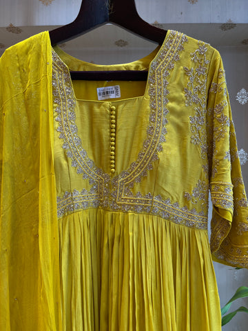 Summer Yellow anarkali set