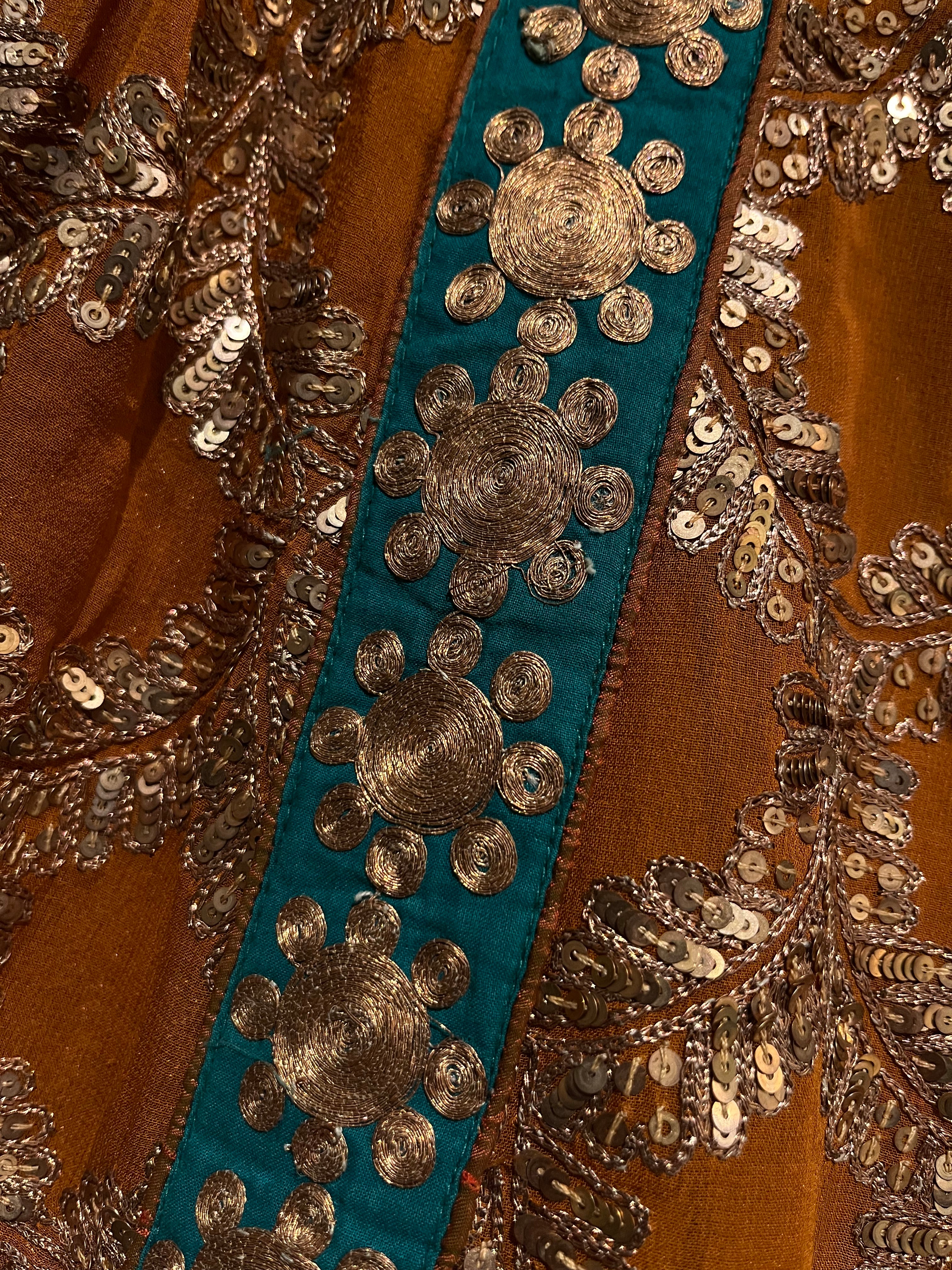 Rust Orange Sequins Lehenga set