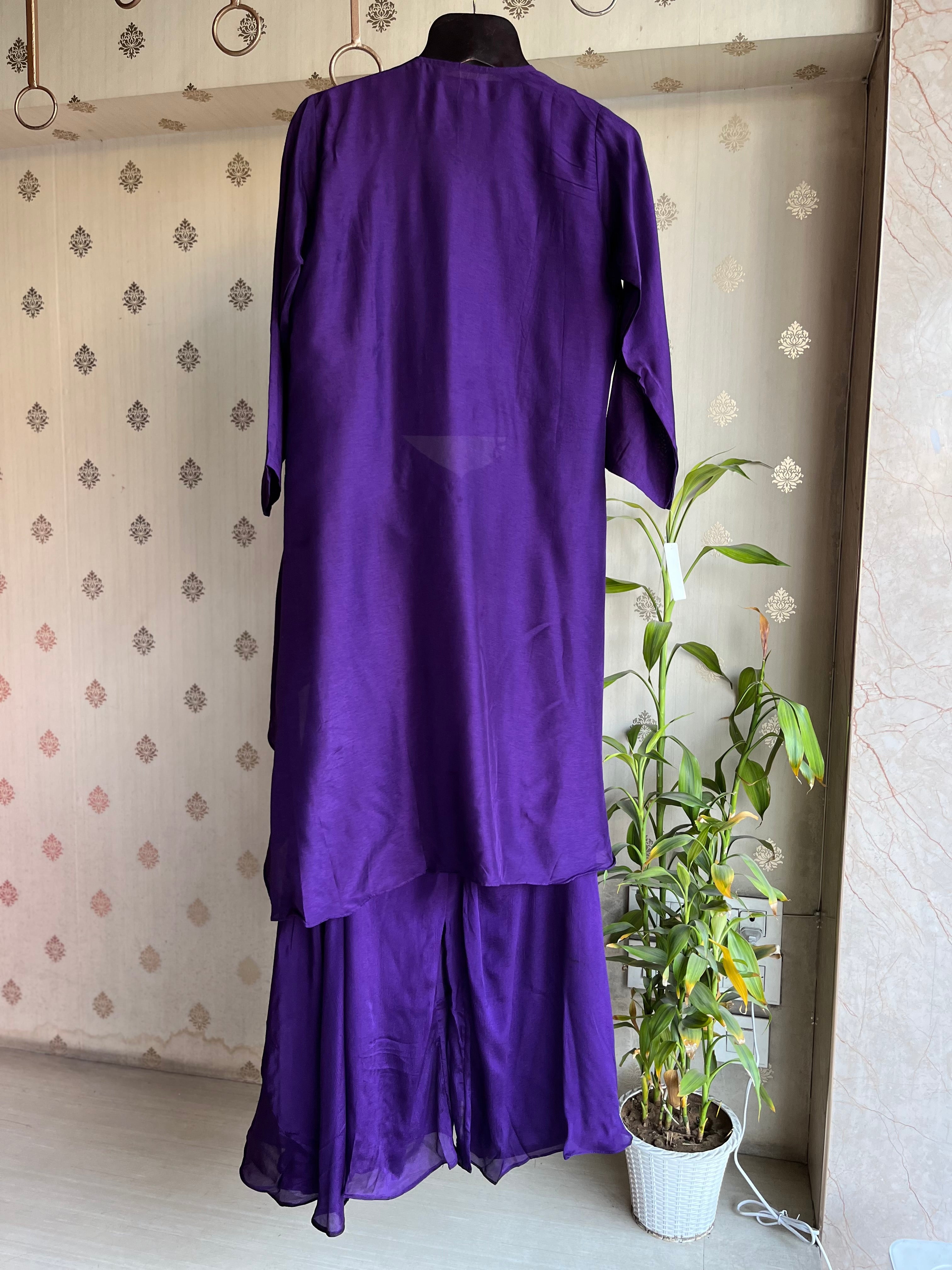 Purple Indo-Western Set