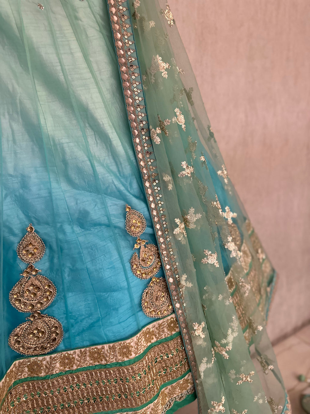 Handwork Danka Lehenga