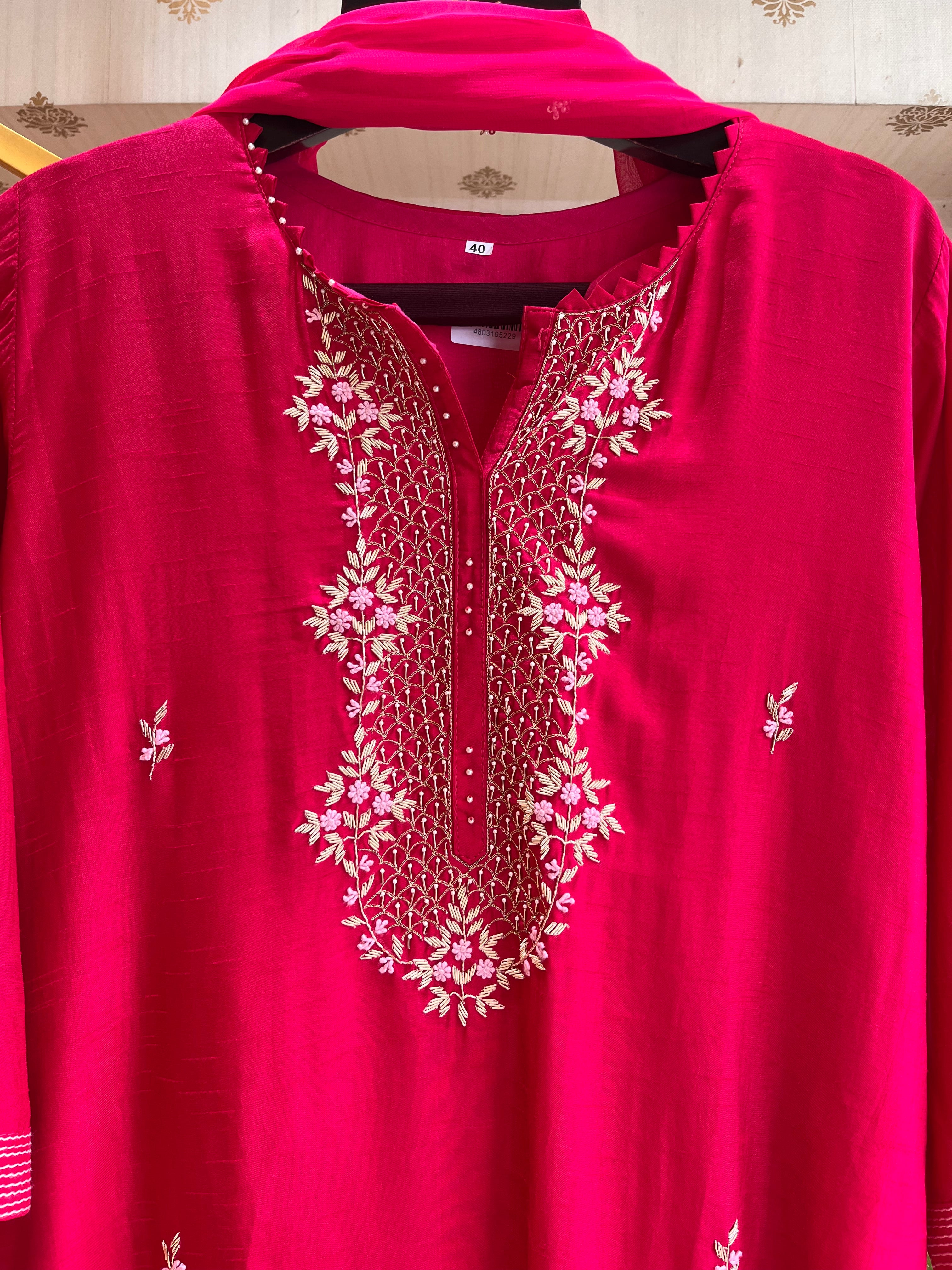 Zardozi Straight suit set