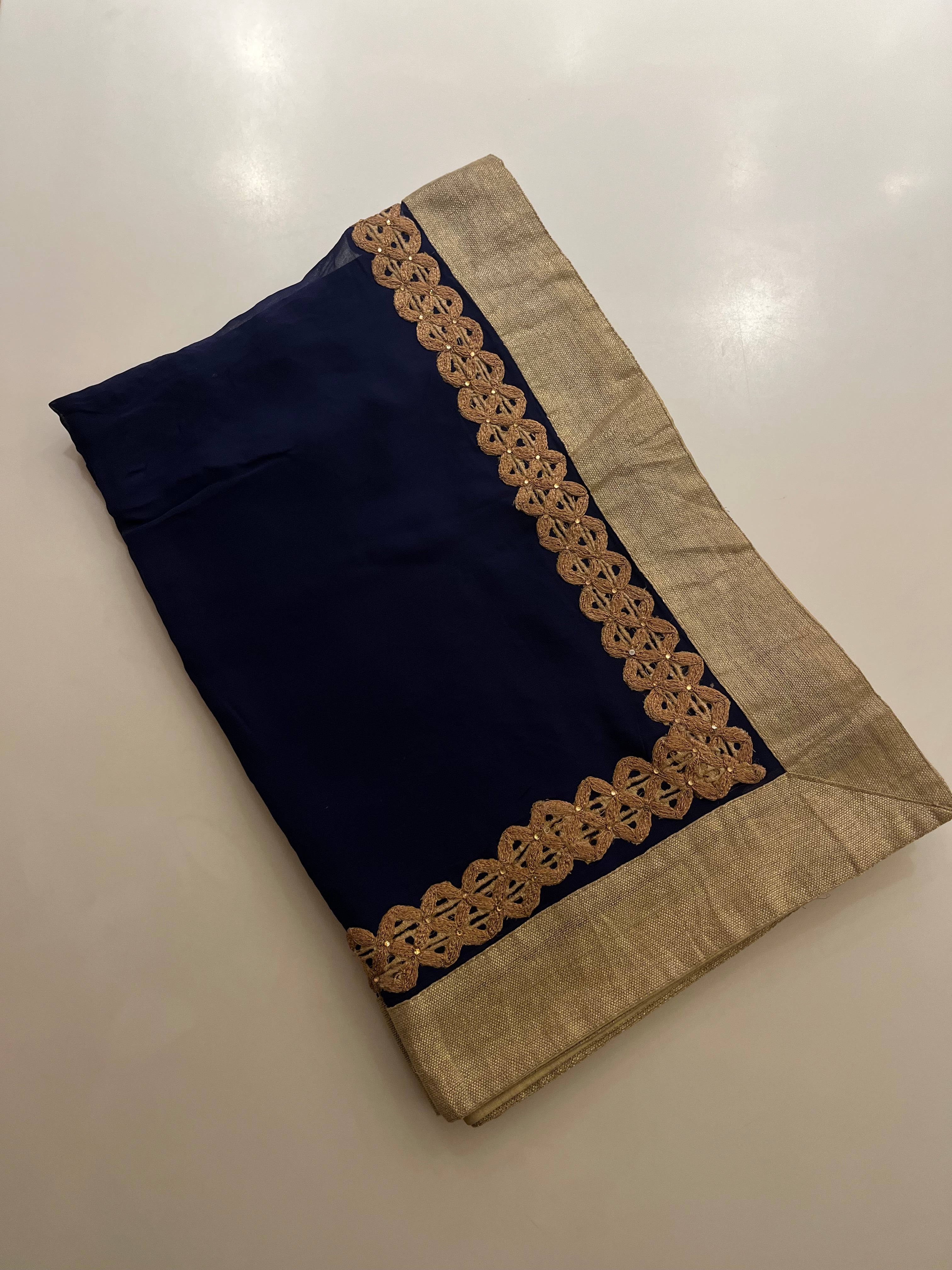 Designer Navy Saree