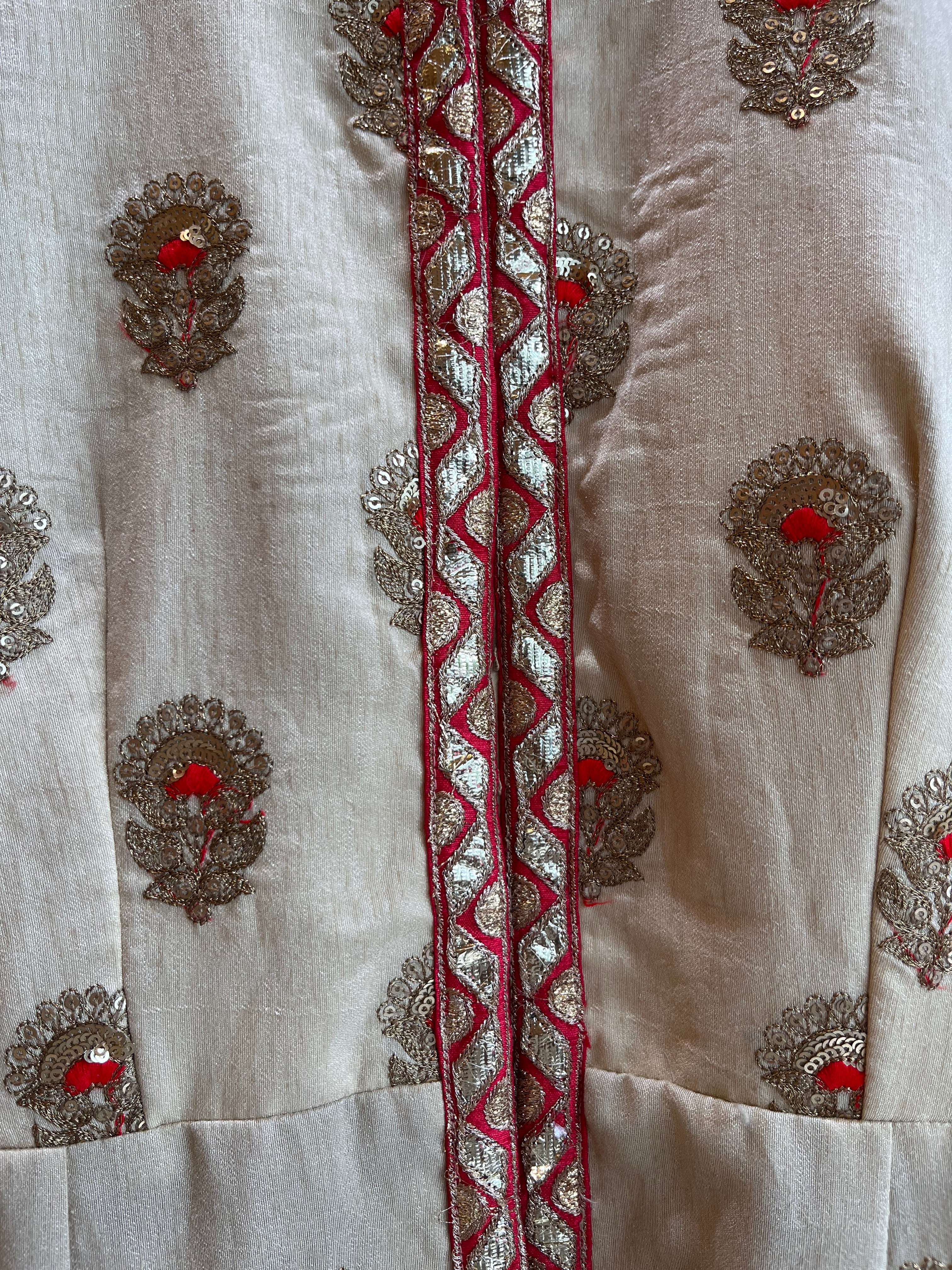 Raw silk Full Length anarkali