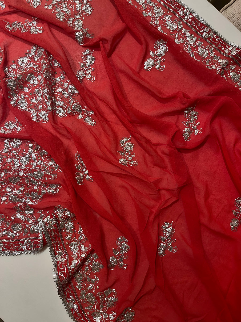 Gotta Patti Georgette Saree