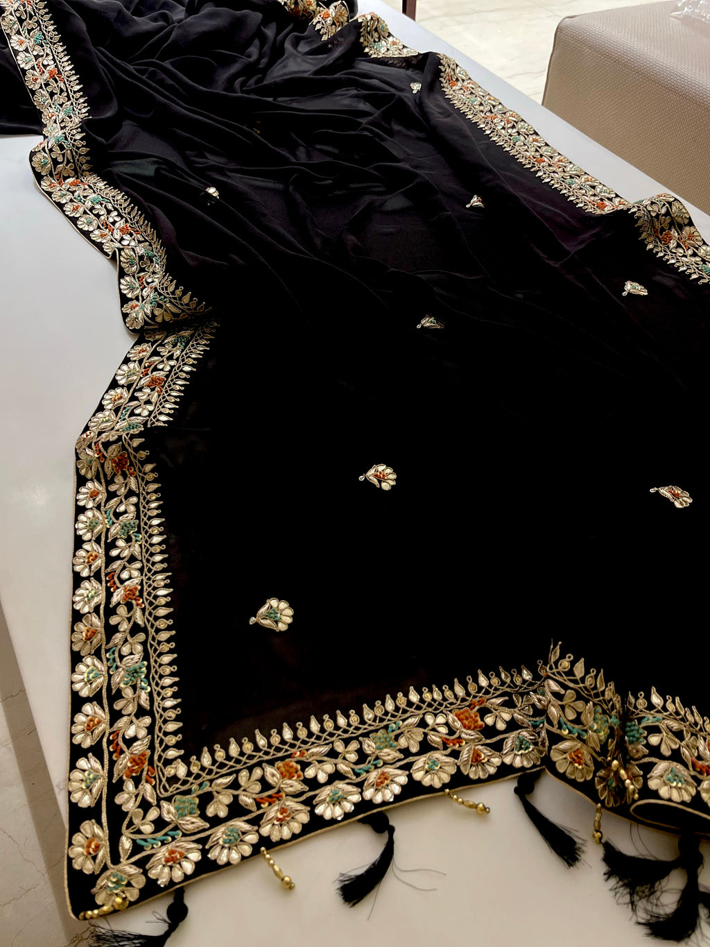 Black Organza Saree