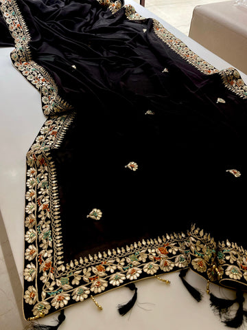 Black Organza Saree
