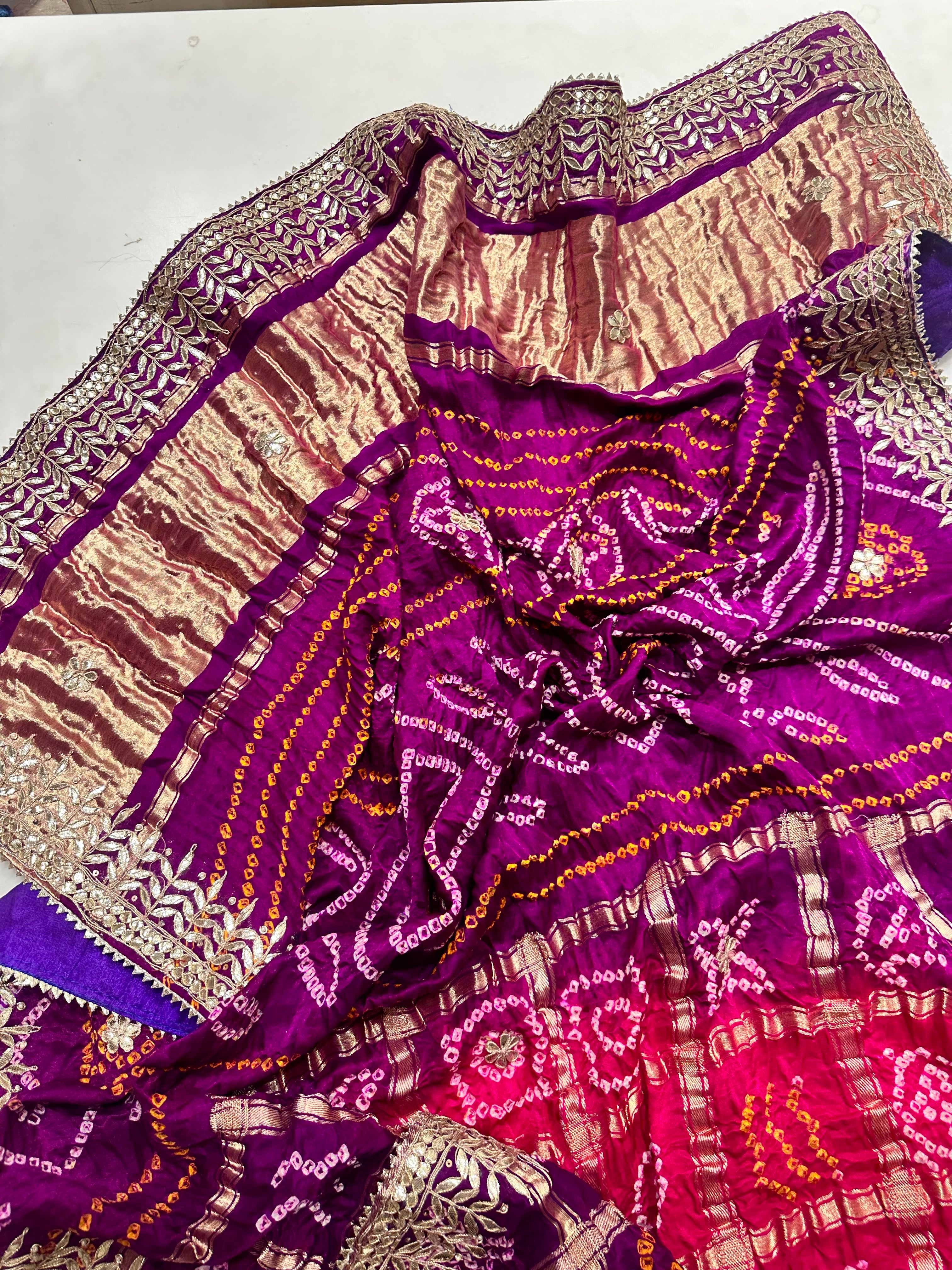 Gajji silk Gharchola saree
